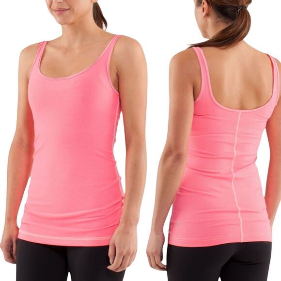 LULULEMON Daily Tank Wee Stripe Dune Flash Sz 4 - Picture 1 of 10